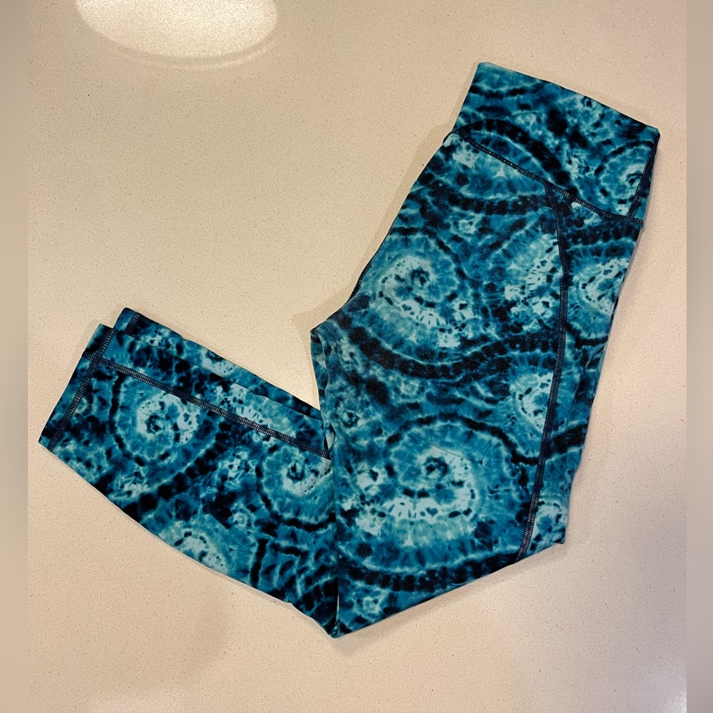 Fabletics Blue Tie Dye Leggings